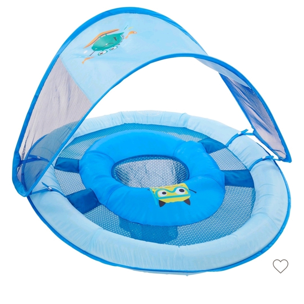 SwimWays Baby Spring Float Sun Canopy - Blue Sea Monster